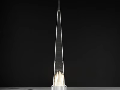 Tall Slim Modern Floor Lamp With Sleek Design And Glowing Base For Home Lighting 3d model