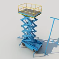 Industrial Equipment Blue Mobile Scissor Lift With 4.45m Lifting Height For Industrial Use