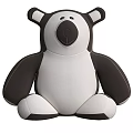 Soft Black And White Plush Panda Stuffed Toy For Kids Cuddly Gift
