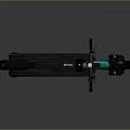 Black And Green Electric Scooter With Sleek Design And Stable Wheels