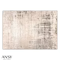 Square Area Rug with Beige and Gray Distressed Texture Modern Minimalist Style