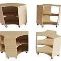 Arc Storage Cabinet Special-shaped Cabinet Corner Cabinet Side Cabinet Mobile Cabinet 3d model