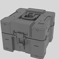 Gray Cuboid Equipment Case With Handle Locking Latches And Reinforced Corners