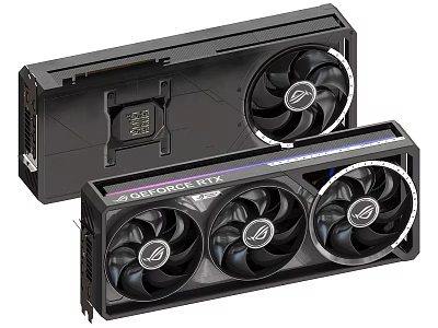 ASUS ROG GeForce RTX Graphics Cards With Multiple Fans And Cooling Design 3d model