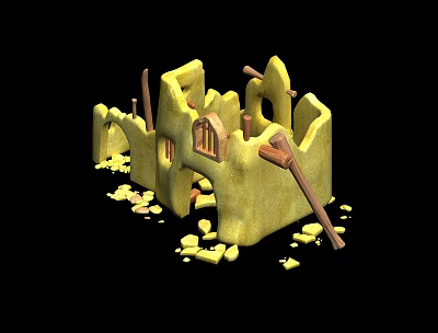 Broken House 3d model Broken House 3d model