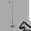 Modern Minimalist Wall Lamp With Brass Accent And Glass Shade For Interior Lighting