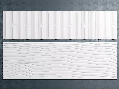 Carved Background Wall Art Wall Wave Background Wall Special-shaped Wall Water Wave Bedside Background Wall 3d model
