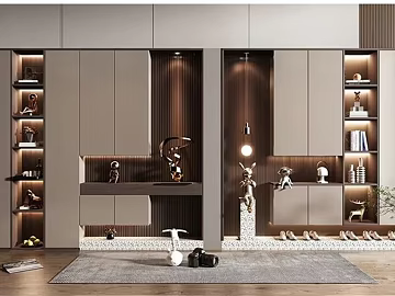 Modern shoe cabinet porch shoe cabinet combination (ID:ggagh597662)