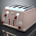 Lowe Beige Four Slice Toaster With Control Knobs Kitchen Appliance