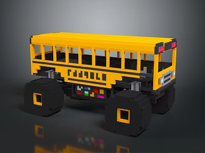Bus School Bus Van Box Bus Tourist Bus Coach 3d model