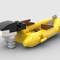 LEGO toy blocks hovercraft 3d model