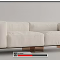 Modern Double Sofa Acrylic Double Sofa Multiplayer Sofa 3d model