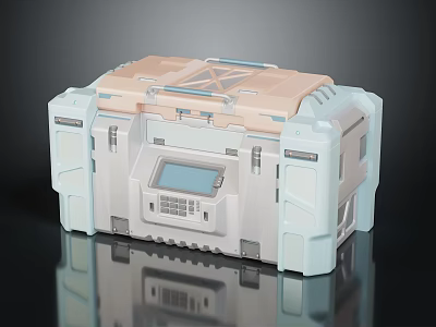 Portable Medical Equipment With Digital Display Control Panel And Durable Case Design 3d model