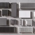 Modern heating pipe radiator combination 3d model