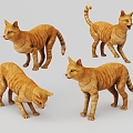 cat tiger skin cat 3d model