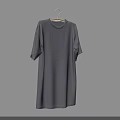 Black Short Sleeve T Shirt Hanging On Hanger With Multiple Angles View