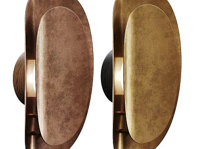 Unique Shaped Brass Wall Lamps With Sleek Curved Design For Indoor Decor 3d model