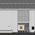 Modern Reception Desk Interior Design With Marble Counter Lighting Fixtures And Sofa Seating