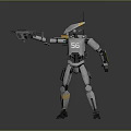 Mech Warrior Mech Soldier Machine Battlearm Mechanical Battlearm Machine Fighter Robot 3d model