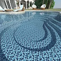 Elegant Detached Villa With Swimming Pool Terrace Lounge Chairs And Palm Trees