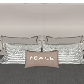 Bedding pillow combination cloth 3d model