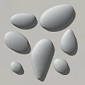 Shiny Silver Metallic Wall Hanging Ornaments with Various Shapes for Home Decor
