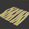 Appetizing Rainbow Striped Food Strips with Colorful Patterns and Vibrant Hues