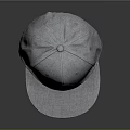 Stylish Gray Snapback Cap With Black Diamond Patch And 1977 Logo Design 3d model