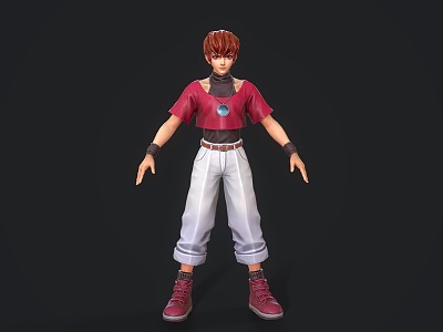 Game Role King of Fighters Chris Man Warrior model