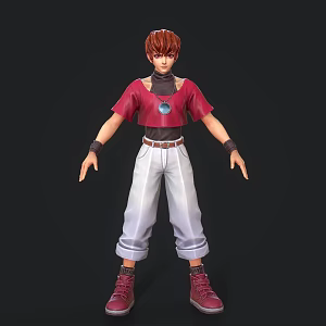 Game Role King of Fighters Chris Man Warrior 3d model