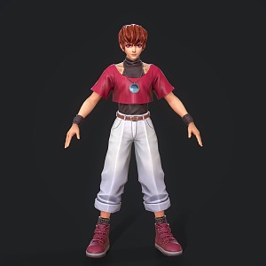 Game Role King of Fighters Chris Man Warrior 3d model