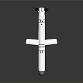 Sleek White Missile Weapon Design Featuring Aerodynamic Body And Tail Fins
