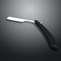 Classic Straight Razor With Silver Blade And Black Handle For Daily Grooming
