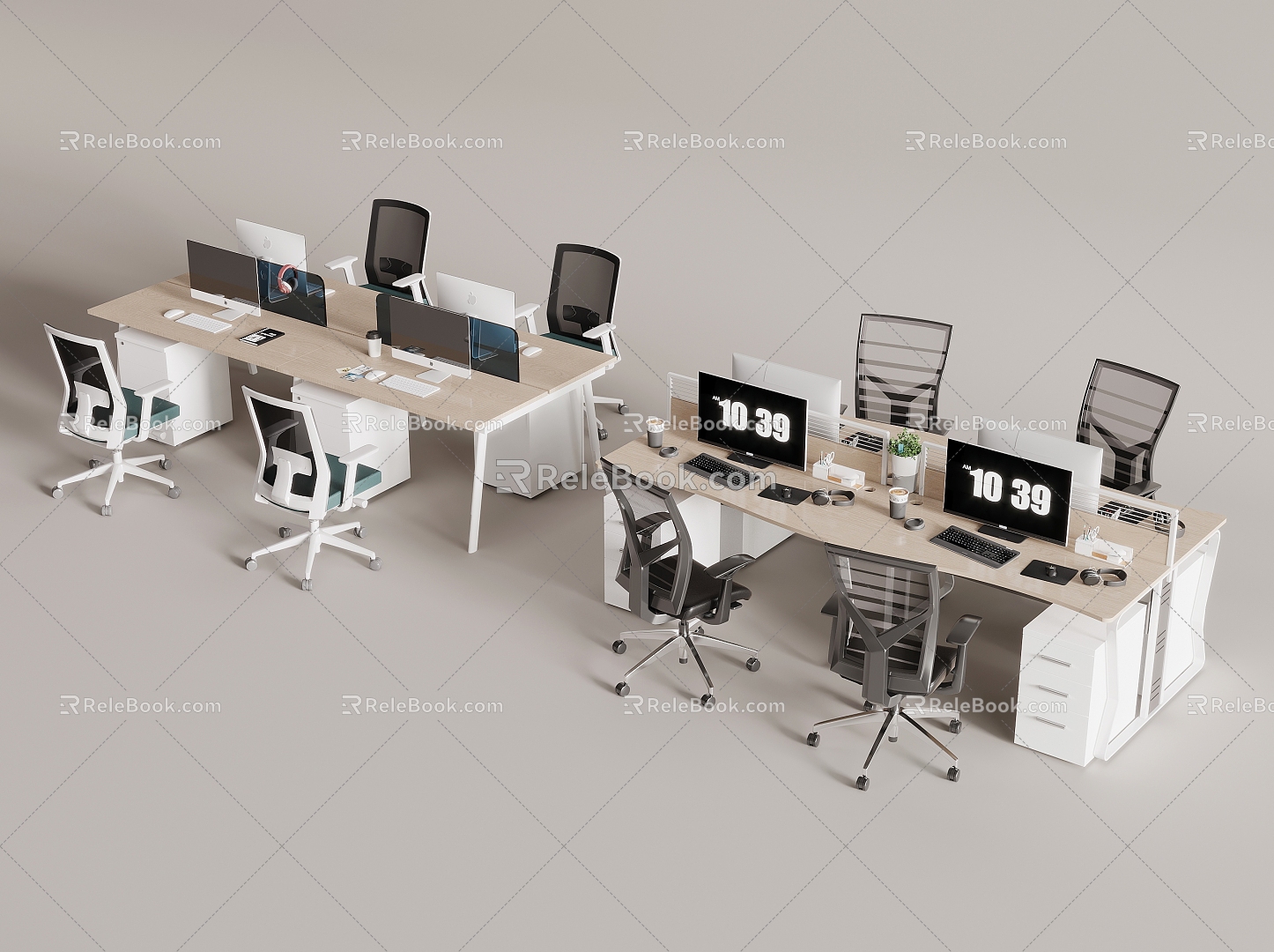 Modern Enterprise Desk Office Desk 3d model