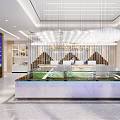 Modern Luxury Real Estate Sales Office With Property Sand Table And Elegant Reception Area