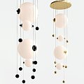 Modern chandelier abacus hubbardton forge lum libra 3d model