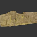 Ancient Rock Structure Model With Rough Surface And Natural Cave Features 3d model