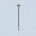 Vintage Outdoor Lamp Post With Black Pole And Multi Decorative Bulbs