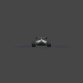 JANS F1 Racing Car In Red And White With Aerodynamic Body And Large Tires
