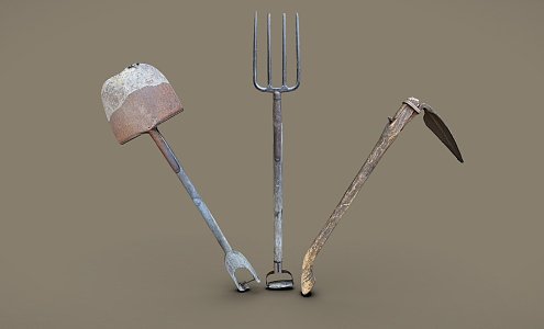 Weapons Old Farming Pack 3d model