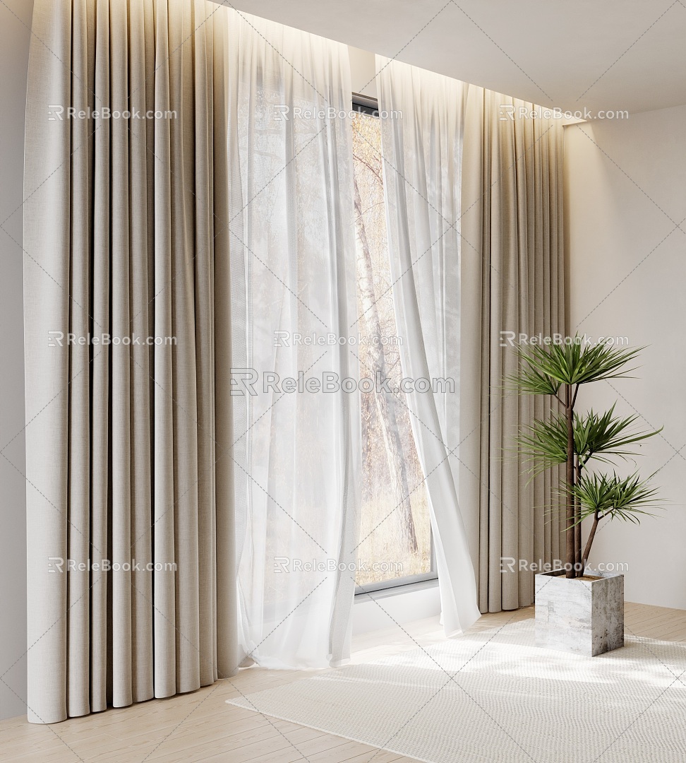 Curtains 3d model