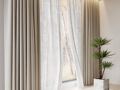 Curtains 3d model