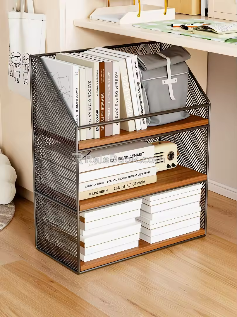 Desk Calendar Ornaments Canvas Bag Bookshelf Study Schoolbag Book Storage Rack Alarm Clock Folder File Rack Cabinet Wardrobe A4 Paper 3d model