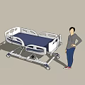 Modern Adjustable Medical Bed With Wheels For Hospital Patient Care