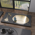 New Chinese Tea Table Tea Tray 3d model