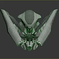 Futuristic Sci Fi Mechanical Creature With Metallic Wings And Robotic Features