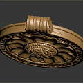 Golden Round Pendant Featuring Exquisite Decorative Sunflower Pattern Design in Fashion Accessories
