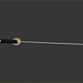 Traditional Samurai Sword With Sharp Metal Blade And Ornate Handle On Dark Background