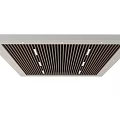 Modern Ceiling Design With Metal Grille And Recessed Lighting Fixtures
