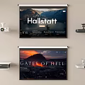 Projection Monitoring Setup With Wall Mounted Projectors Screens And Displayed Content